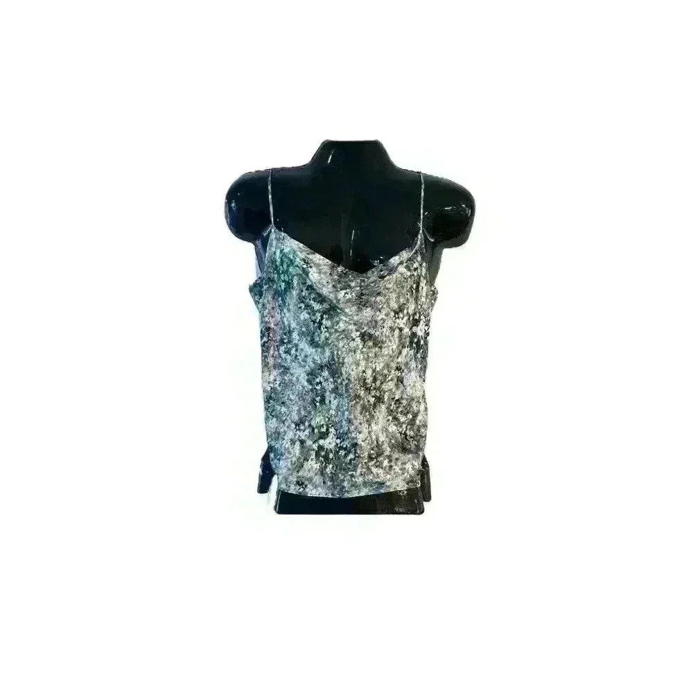 Vince Blouse Tank Top Cowl Neck Green Floral Size Large L Tomato Girl Summer - Picture 5 of 16